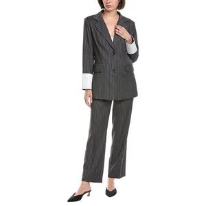 Pascale La Mode Womens  2Pc Suit, Gray